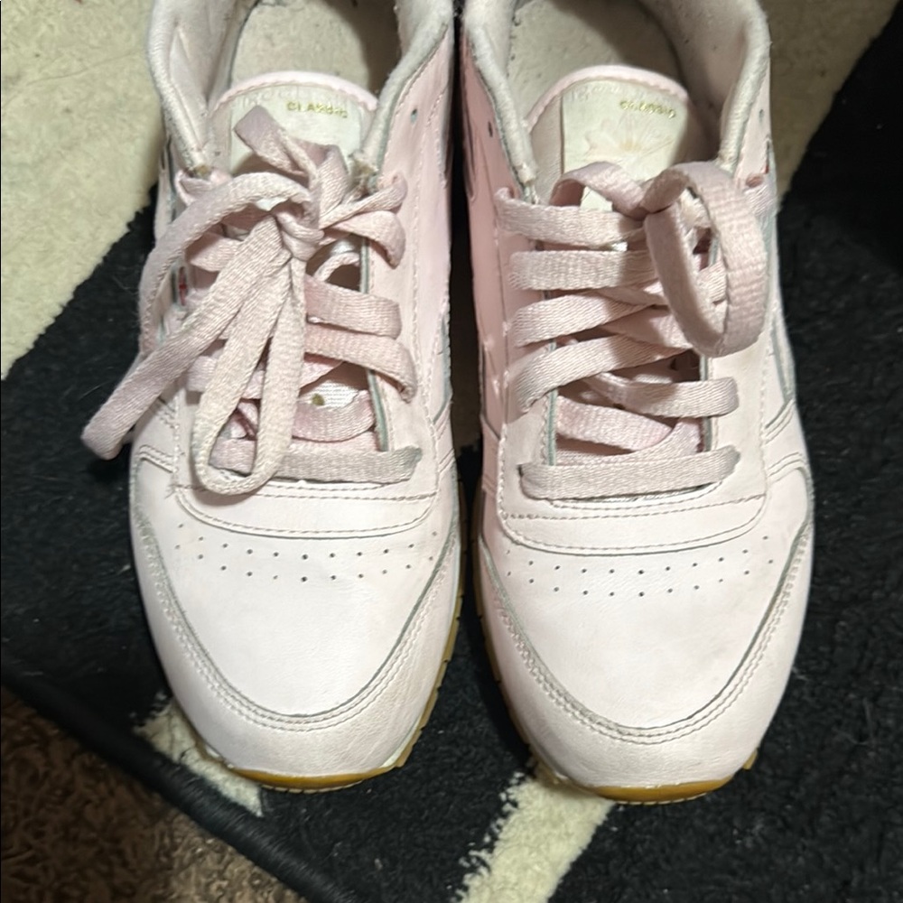 Light Pink Lace-Up Sneakers